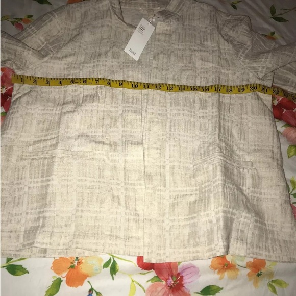 EILEEN FISHER NATURAL ORGANIC COTTON LINEN DIVISION JACQUARD JACKET  NWT $248 - Picture 3 of 7